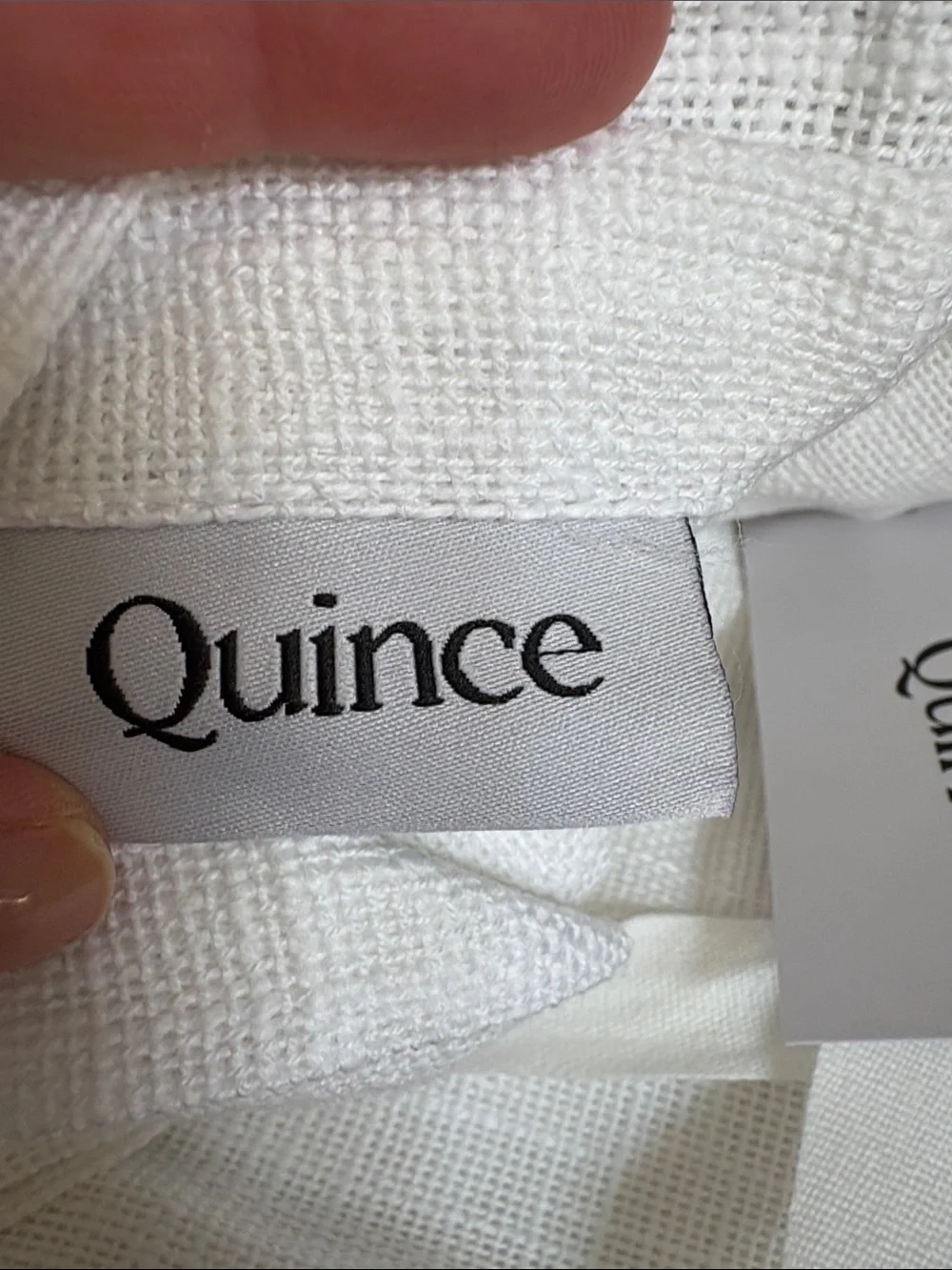 QUINCE Cotton Sheer Curtain Set 2 Panels White 48x84
